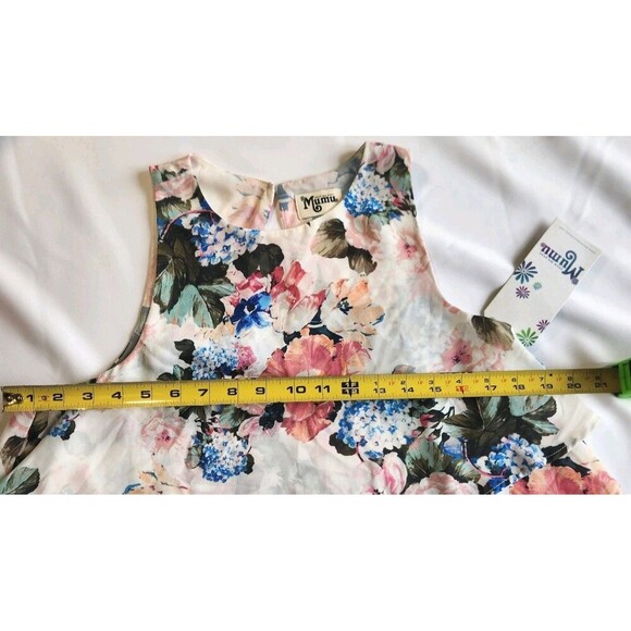 Show Me Your MuMu NWT Sweet Floral King Crop Top Sz S Pink Blue Floral Design - Picture 3 of 5